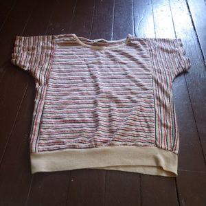 Striped Glitter Grunge Shirt Vintage Burn Out Punk